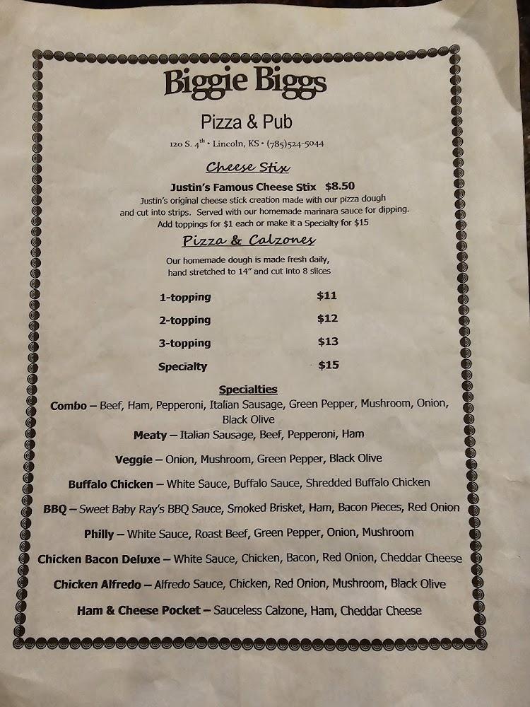 Biggie Biggs Menu image 1