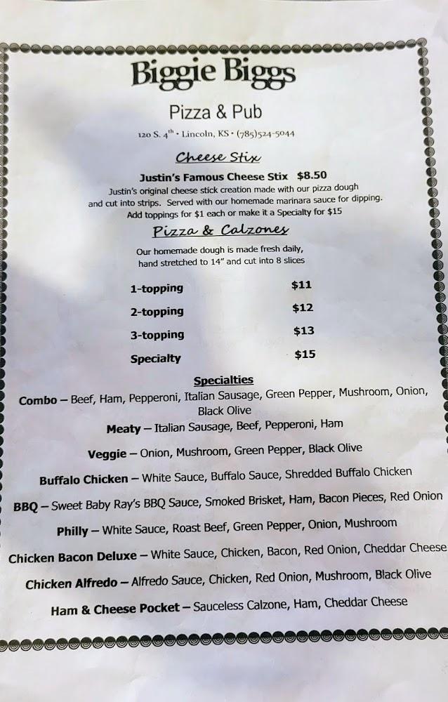 Biggie Biggs Menu image 2